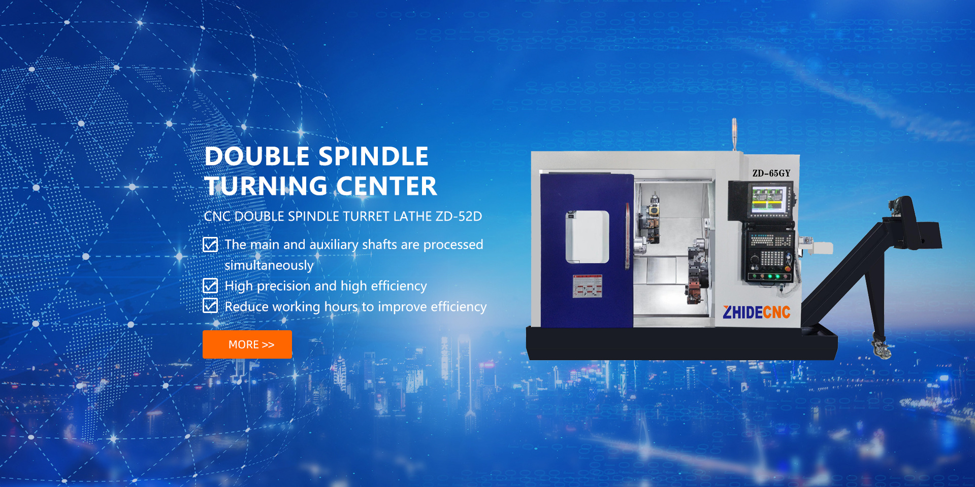 Double spindle turning center